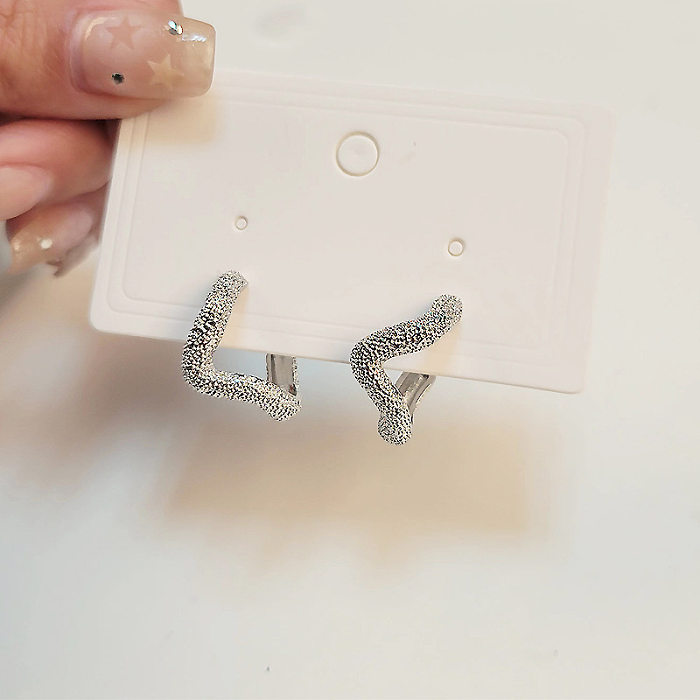 1 Pair Simple Style Geometric Plating Copper Earrings