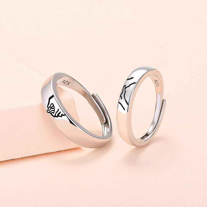 Simple Style Hand Copper Plating Open Ring