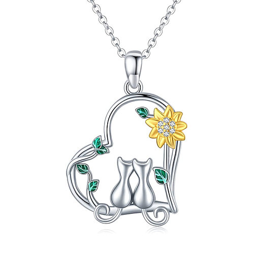 Simple Style Heart Shape Copper Hollow Out Pendant Necklace