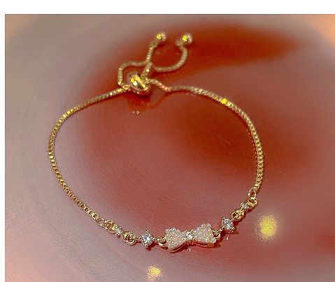 Classic Style Bow Knot Copper Pearl Plating Inlay Zircon Bracelets