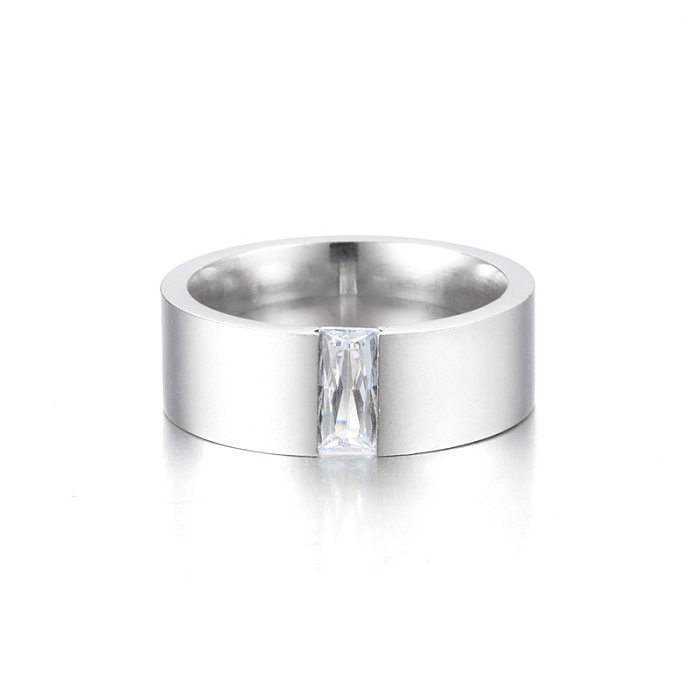 Wholesale Fashion Opening Micro-inlaid Zircon Stainless Steel Ring jewelry
