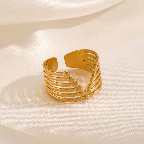 Offener Ring in V-Form aus Edelstahl im IG-Stil in Großpackung