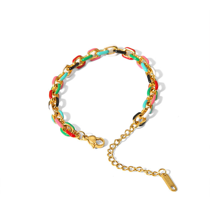 IG Style U-förmige Halskette mit vergoldeten Armbändern und Edelstahlbeschichtung