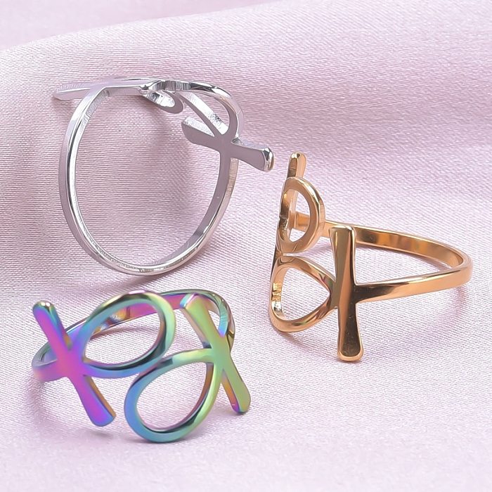 Commute Notes Stainless Steel Polishing Open Rings