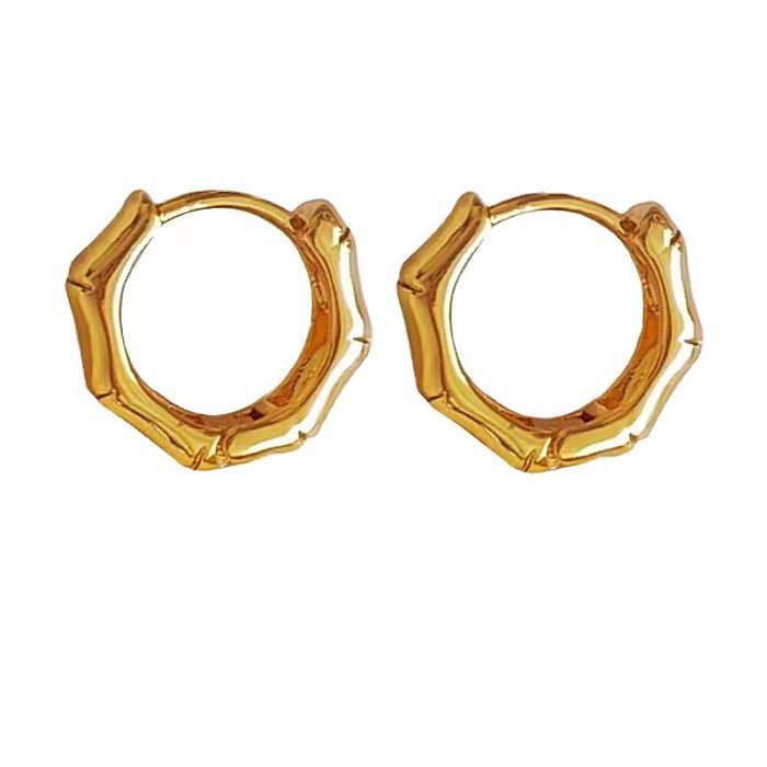 1 Paar Damen-Ohrringe aus Kupfer mit geometrischer Beschichtung