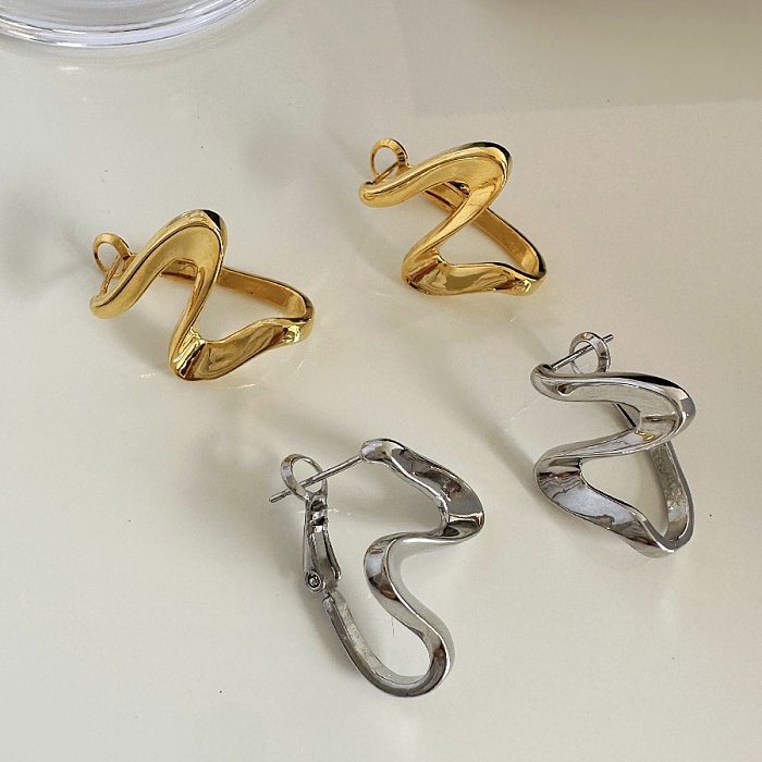 1 Pair Commute Geometric Plating Copper 18K Gold Plated Drop Earrings