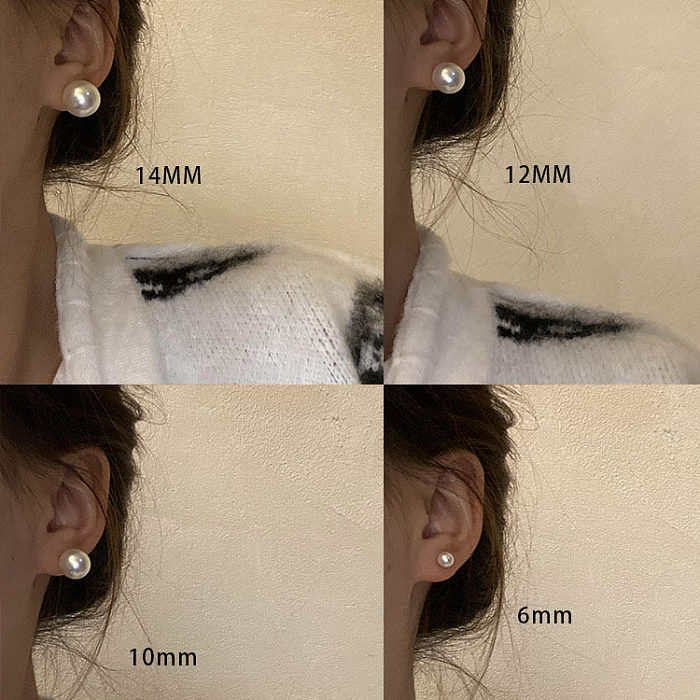 1 Paar schlichte Ohrstecker aus Kupfer mit geometrischer Beschichtung