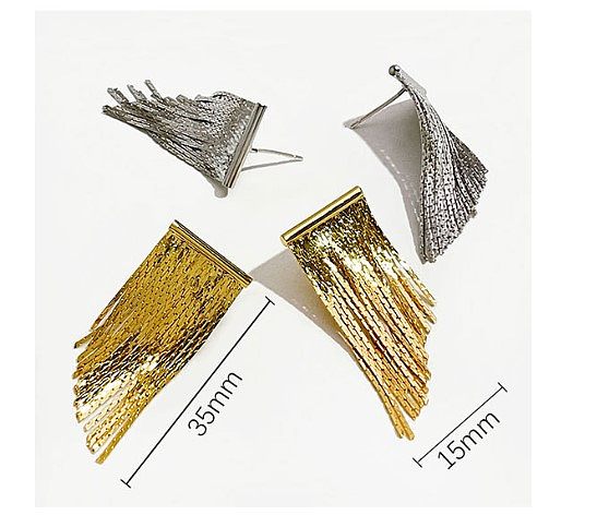 Fashion Tassel Copper Plating Drop Earrings 1 Pair
