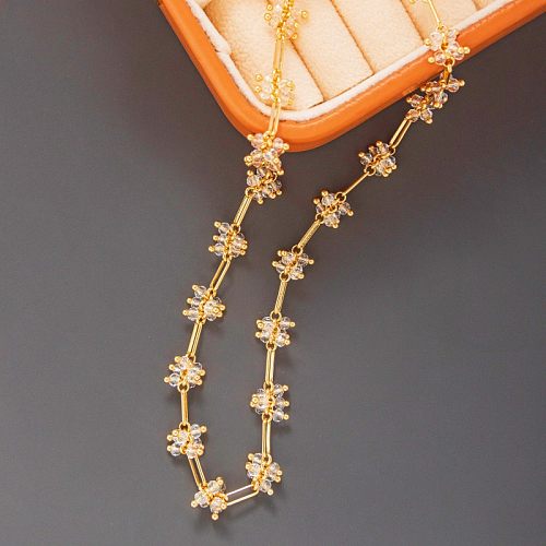 Sweet Solid Color Copper Plating Gold Plated Necklace