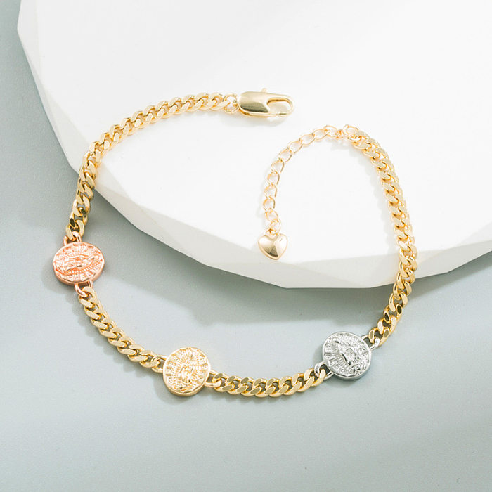 Fashion Cross Heart Shape Elephant Copper Plating Bracelets