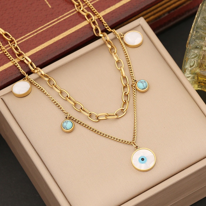 Conjunto de joyería de diamantes de imitación con revestimiento de acero inoxidable cuadrado de estilo simple estilo vintage