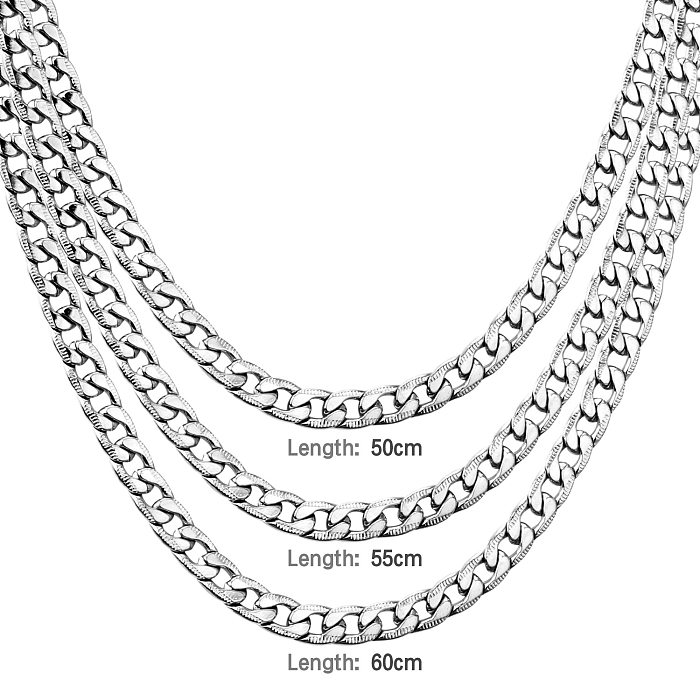 Ensemble de bracelets et colliers à placage géométrique en acier inoxydable, à la mode, 1 ensemble