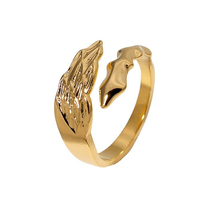 Offener Ring „Fashion Wings“ mit Edelstahlbeschichtung