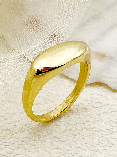 Comute anéis banhados a ouro de aço inoxidável brilhante a granel