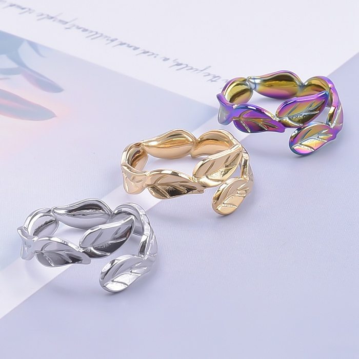 Anéis de chapeamento de aço inoxidável com bloco colorido estilo clássico