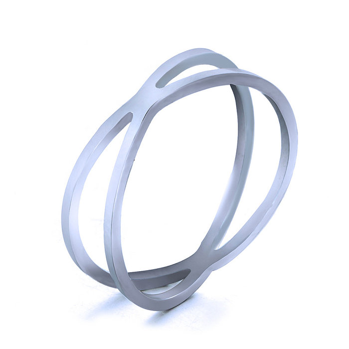 Stylish Round Stainless Steel Open Loop