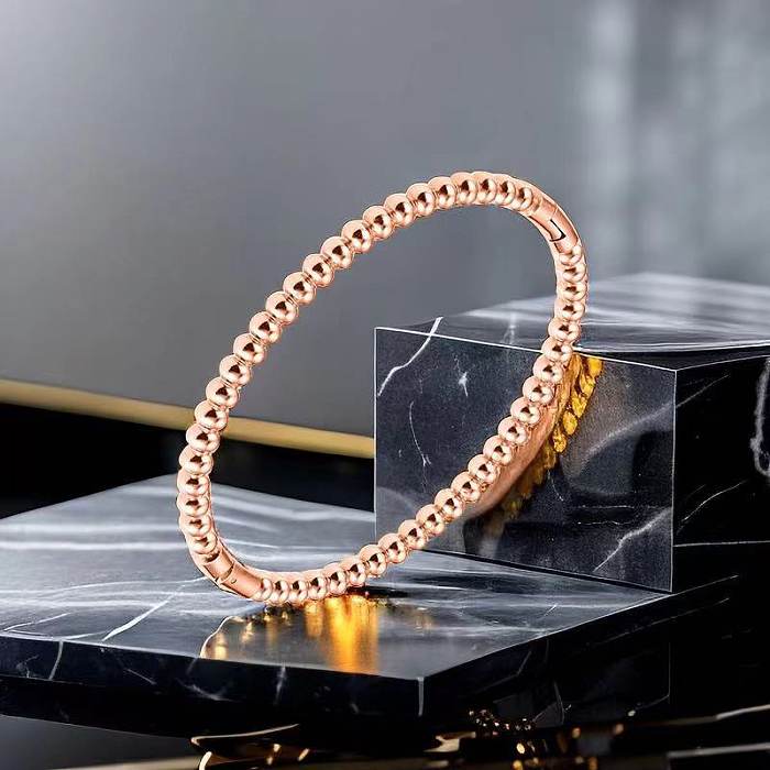 Simple Style Solid Color Titanium Steel Inlay Rhinestones Rings Bracelets