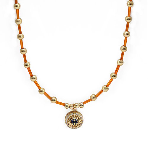Casual Eye Copper Pendant Necklace