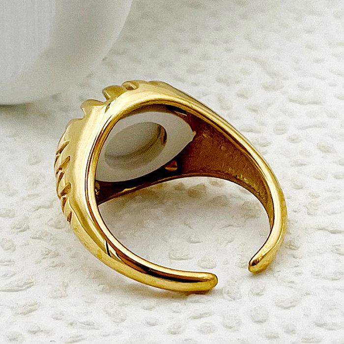 Wholesale Funny Novelty Commute Eye Stainless Steel Plating Gold Plated Rings