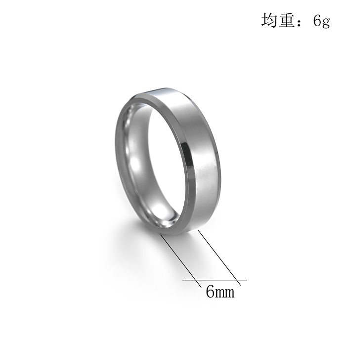 Simple Slippery Surface Stainless Steel Ring