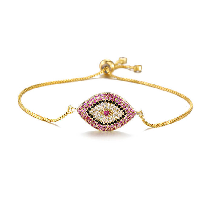 Fashion Devil's Eye Zircon Geometric Adjustable Bracelet Wholesale Jewelry jewelry