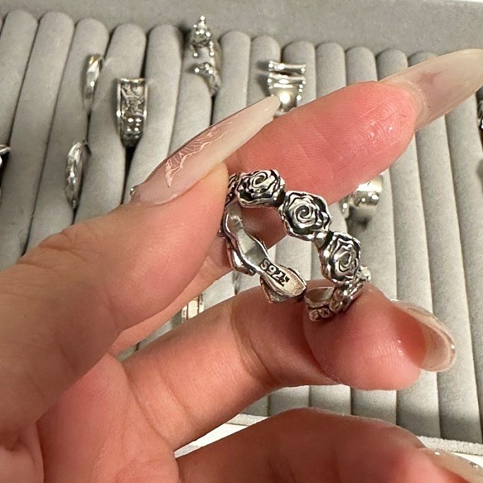 Wholesale Casual Rose Stainless Steel Open Rings