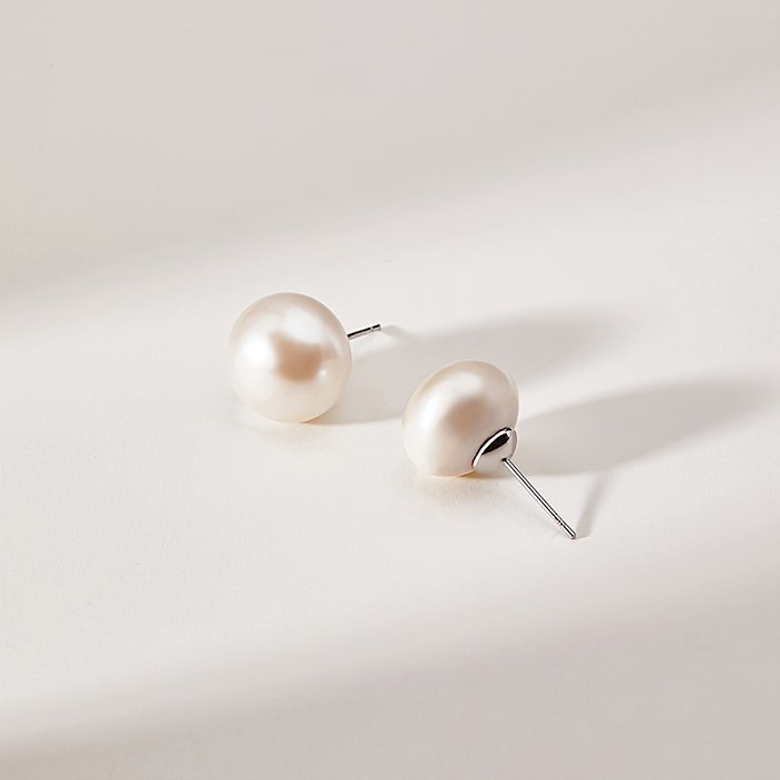 1 Pair Commute Pearl Plating Copper 14K Gold Plated Ear Studs