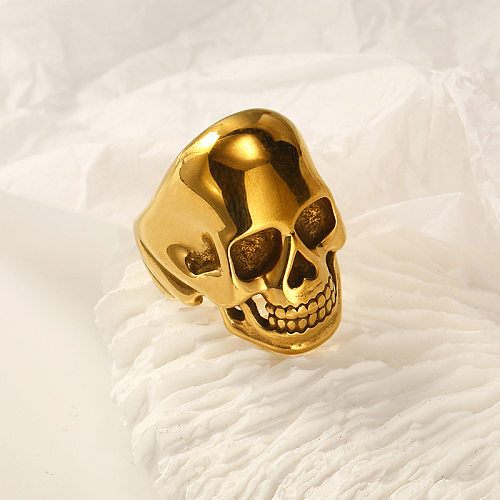 Anéis de chapeamento de aço titânio Lady Skull
