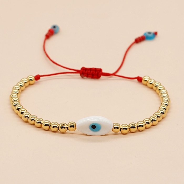 Ethnic Style Eye Copper Beaded Bracelets