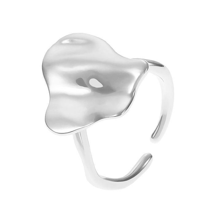 Lady Fashion Shiny Devil'S Eye Heart Shape Flower Copper Plating Inlay Artificial Rhinestones Artificial Pearls Zircon Open Ring Rings
