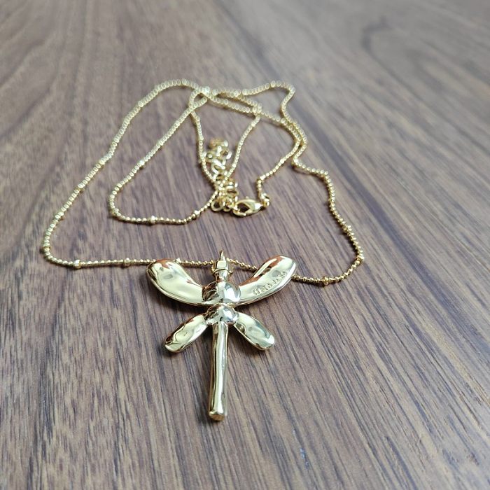 Simple Style Classic Style Dragonfly Copper Plating Silver Plated Pendant Necklace