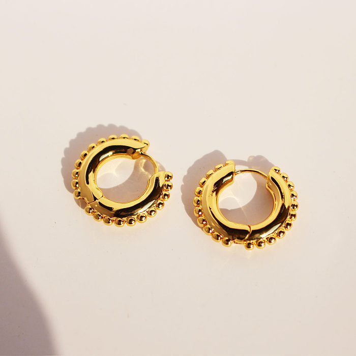 1 Pair Fashion Circle Copper Plating Earrings