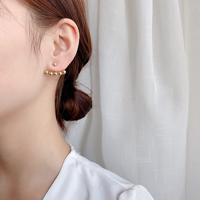 1 Pair Simple Style Geometric Plating Copper Ear Studs