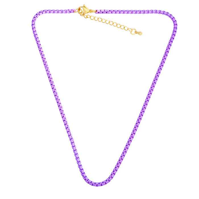 Bijoux en gros bijoux bohème Simple couleur bonbon chaîne de clavicule