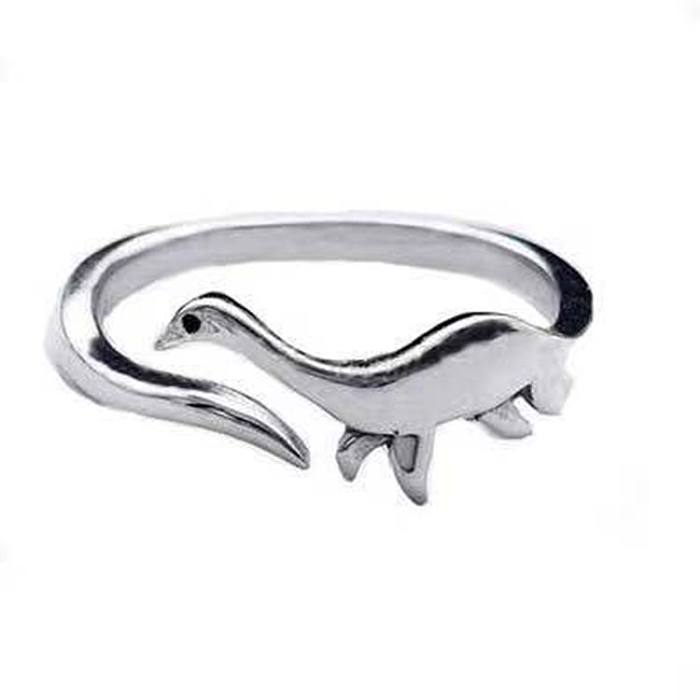 Fashion Cute Exquisite Dinosaur Shape Titanium Steel Ring