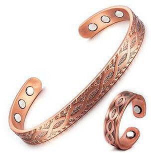 Pulseiras básicas de anéis de cobre de cor sólida streetwear