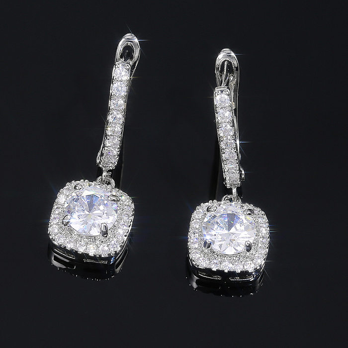 New Exquisite Micro-inlaid Zircon Wild Ear Buckle European And American Copper Ear Accessories