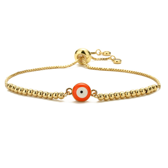 Artistic Devil'S Eye Copper Plating Gold Plated Bracelets