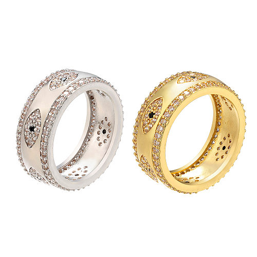 Wholesale Fashion Copper Micro-inlaid Zircon Eye Ring jewelry