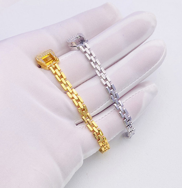 1 Piece Simple Style Snake Copper Plating Inlay Zircon Women'S Rings Bracelets