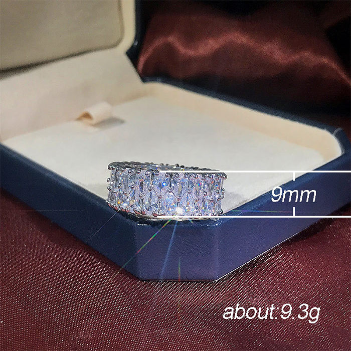 European And American Fashion AAA Grade Double Drainage Drop-shaped Copper Zircon Ring
