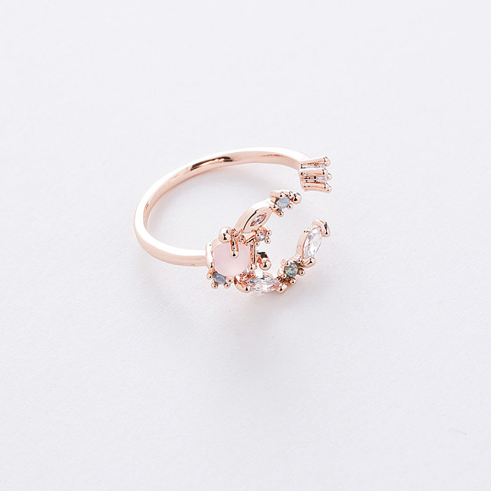 Korean New Micro-Inlaid Crystal Zircon Ring