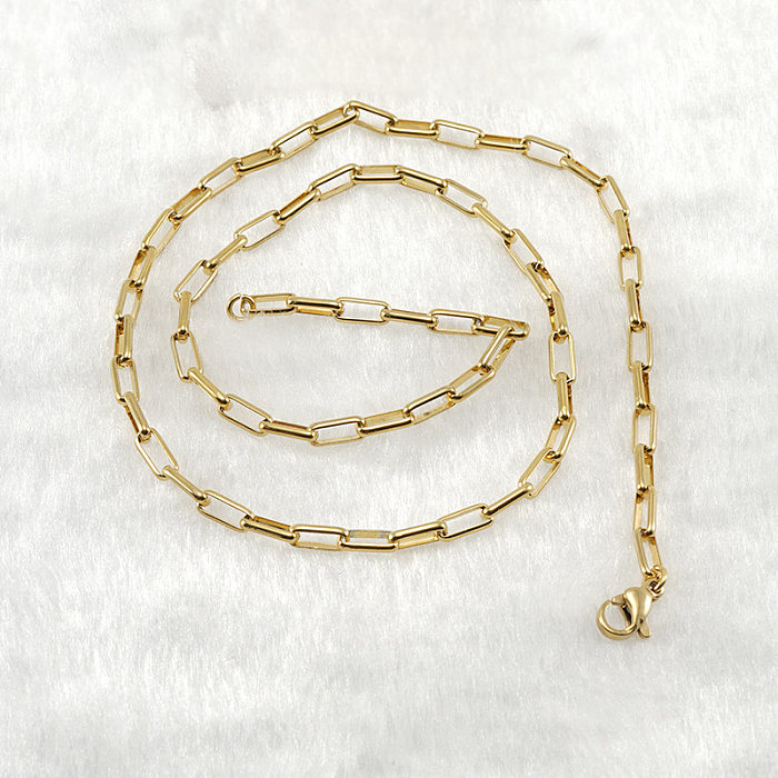 Collier de bracelets en acier titane géométrique de style simple