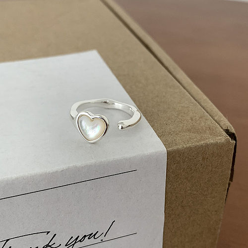 Modern Style Heart Shape Copper Open Rings