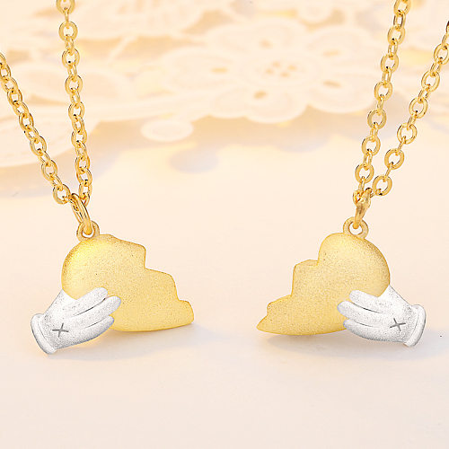 Romantic Heart Shape Copper Plating Pendant Necklace
