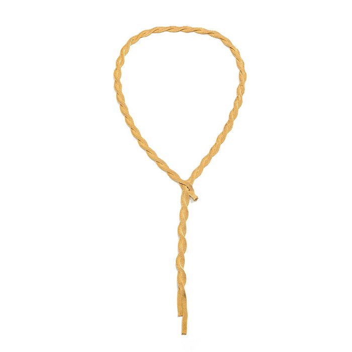 Lady Geometric Copper Irregular Tassel Plating Necklace