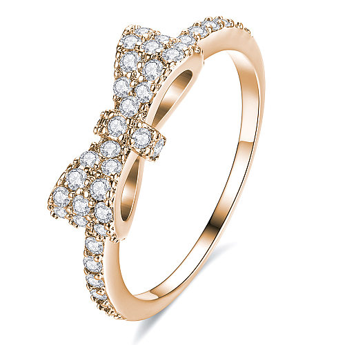Copper Fashion Geometric Ring  (Rose Alloy-5) NHLJ3701-Rose Alloy-5