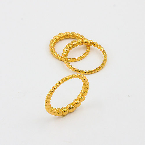 Simple Style Geometric Stainless Steel Polishing 18K Gold Plated Rings
