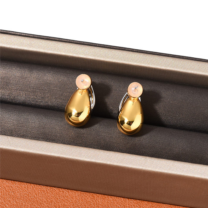1 Pair Lady Geometric Plating Copper 18K Gold Plated Drop Earrings