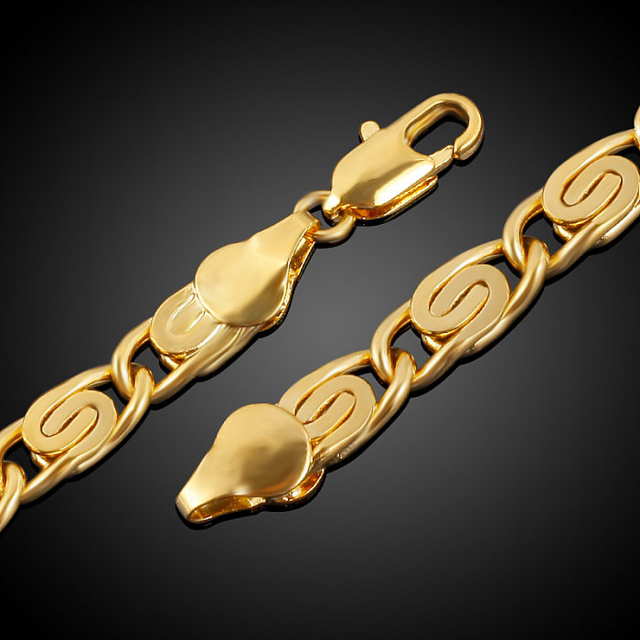 Vergoldete Armbänder im klassischen Stil mit einfarbiger Kupferbeschichtung